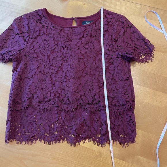 Lulu’s Turn Back Time Burgundy Lace 2-Piece Set Size XS - Picture 15 of 16